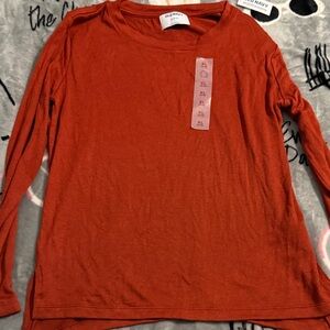 Old Navy Rust Long Sleeve Shirt
